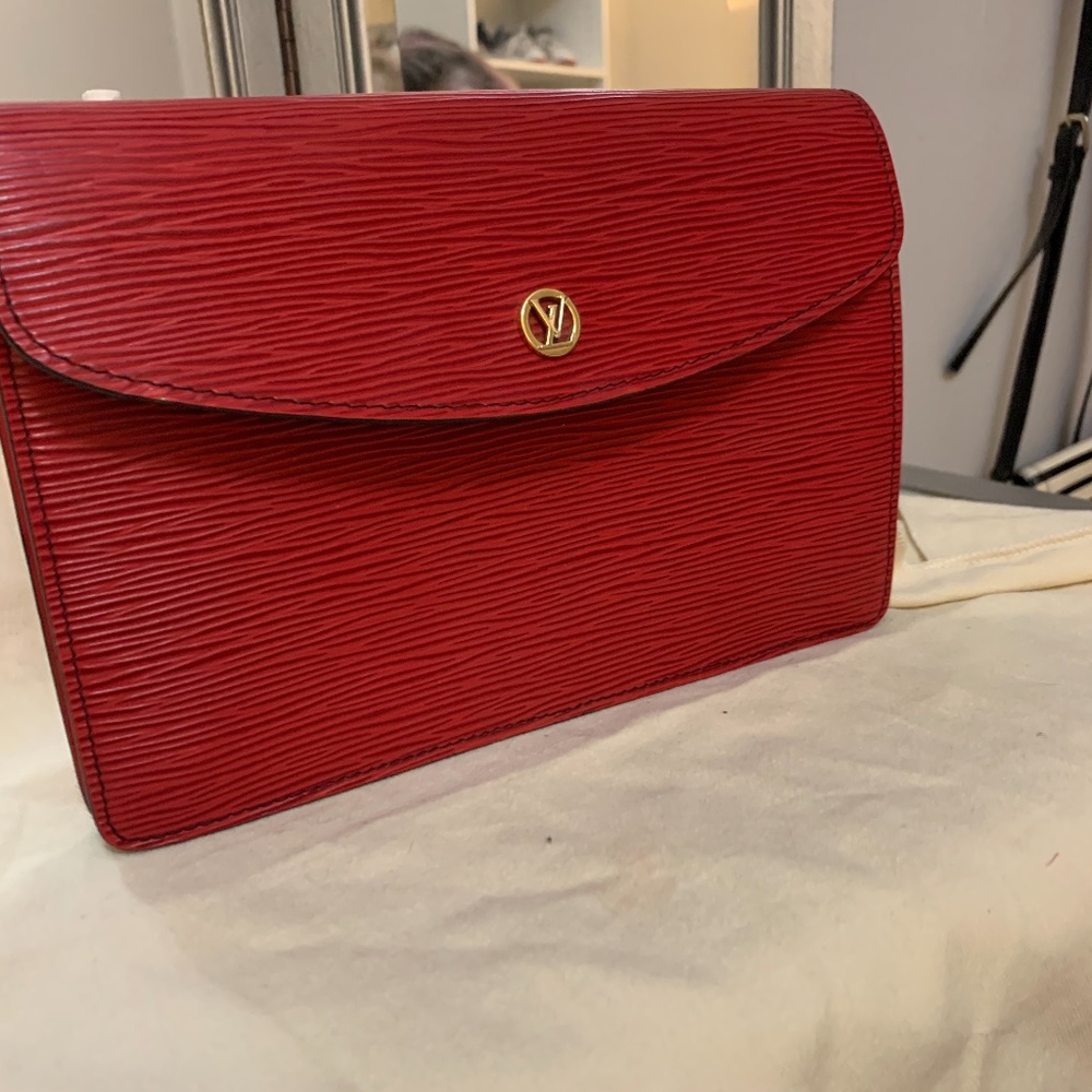 COPY - vintage red art deco pochette clutch